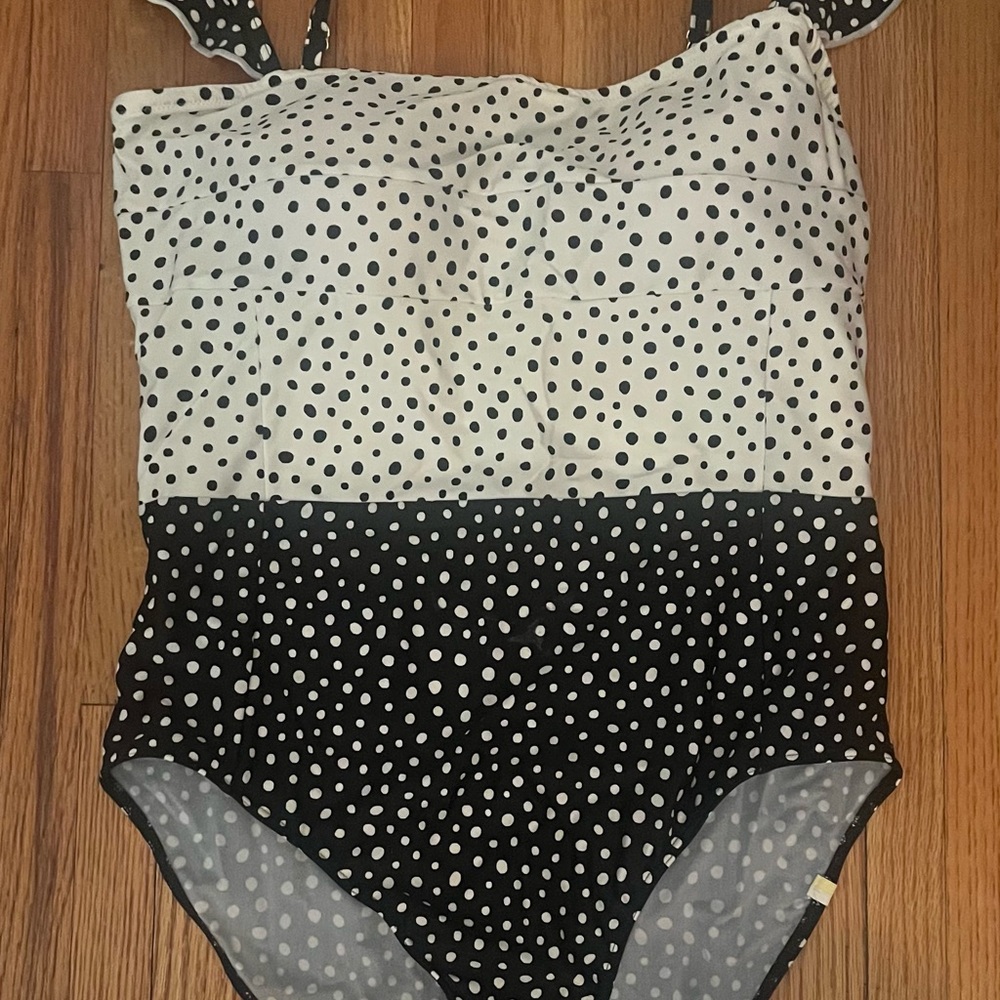 Summersalt Black and White Polka Dot One Piece Swimsuit
